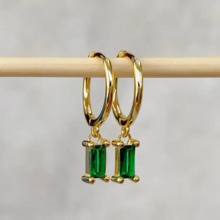 Green Drop Earrings