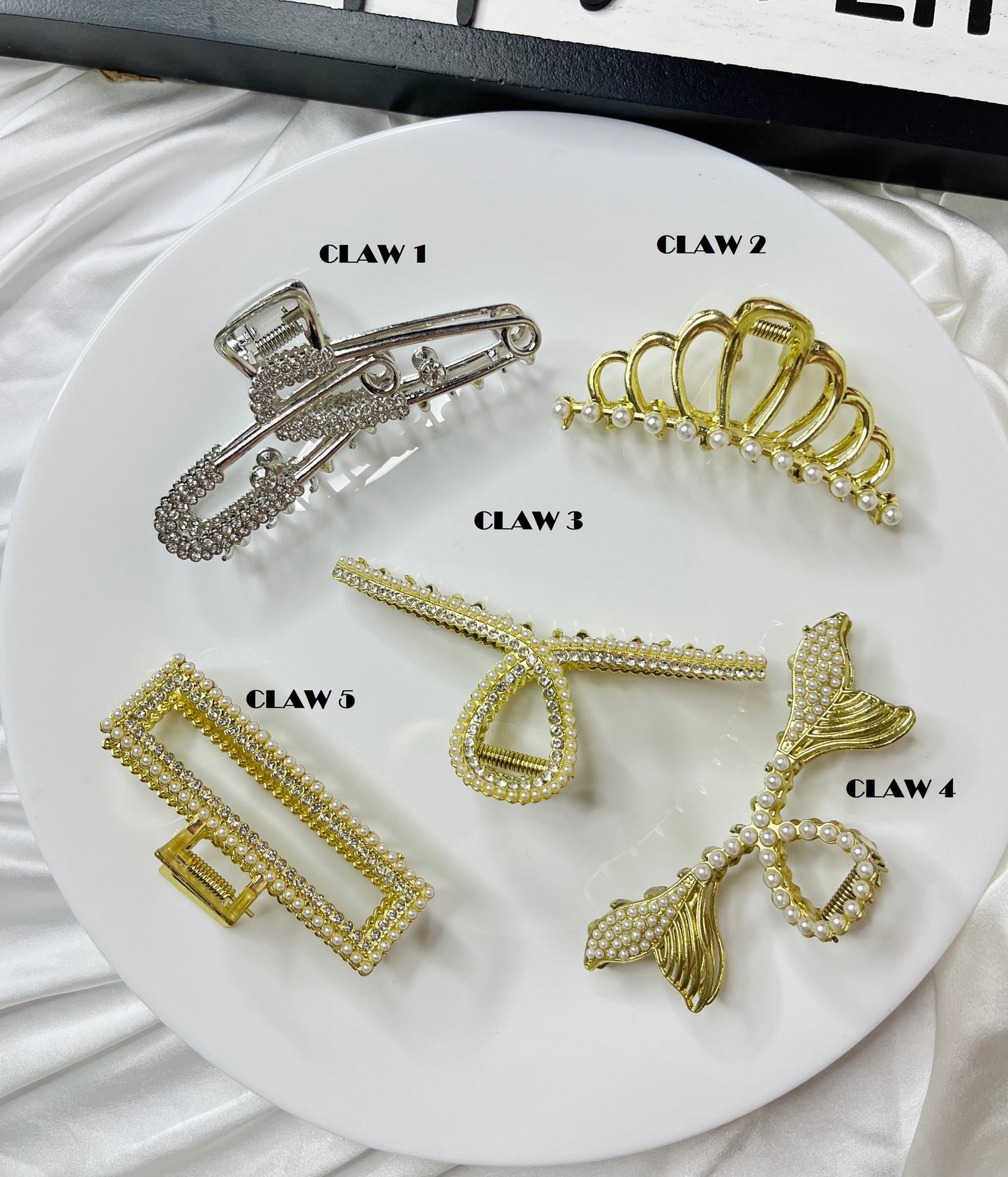 Heavy Studded Claw Clips