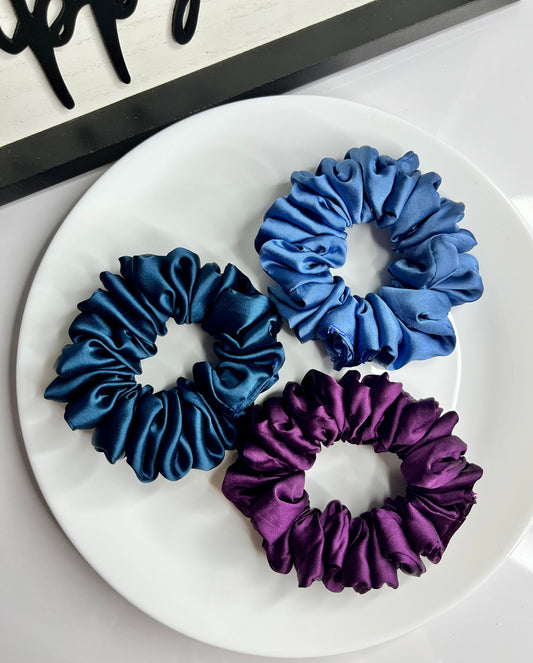 Fluffy Satin Scrunchies