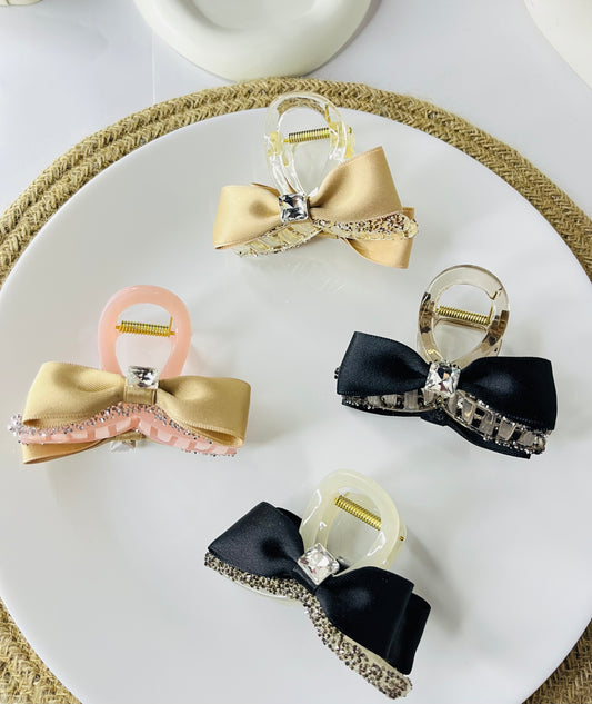 Cute Bow Hair Claw Medium Size