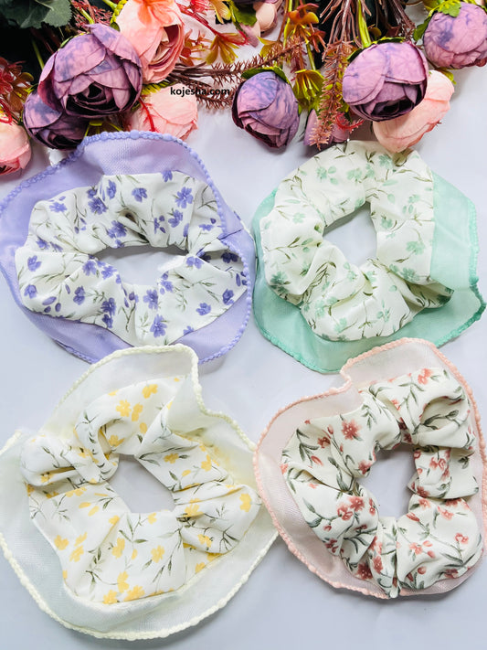 Premium Organza Ruffles Scrunchie