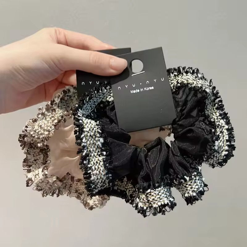 Luxe Embroided Organza Scrunchie